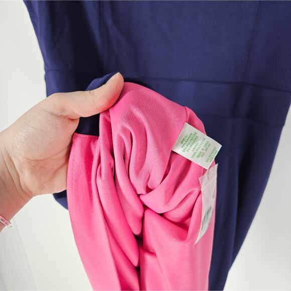 Lilly Pulitzer Bright Navy Fiona Combo Dress XL - Picture 8 of 11